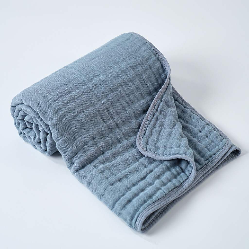 Baby Bath Towel Indigo — 100% Cotton Muslin | AEBaby Singapore