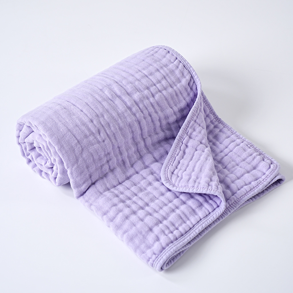 Baby Bath Towel Lavender — 100% Cotton Muslin | AEBaby Singapore