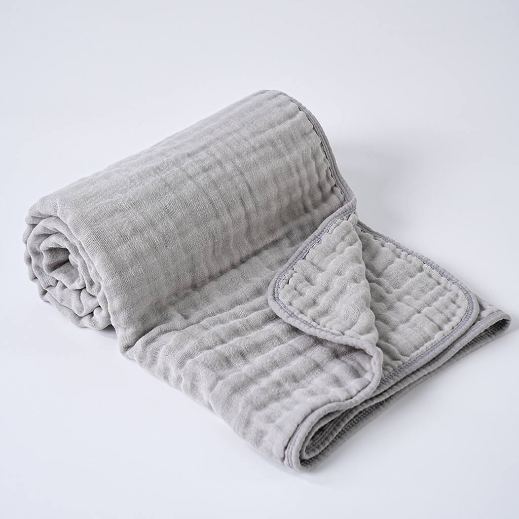Baby Bath Towel Pebble Grey — 100% Cotton Muslin | AEBaby Singapore