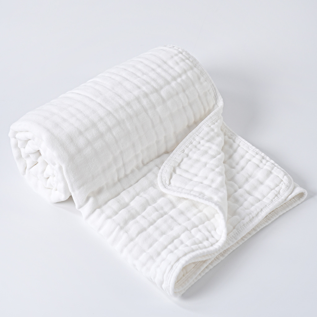 Baby Bath Towel White — 100% Cotton Muslin | AEBaby Singapore